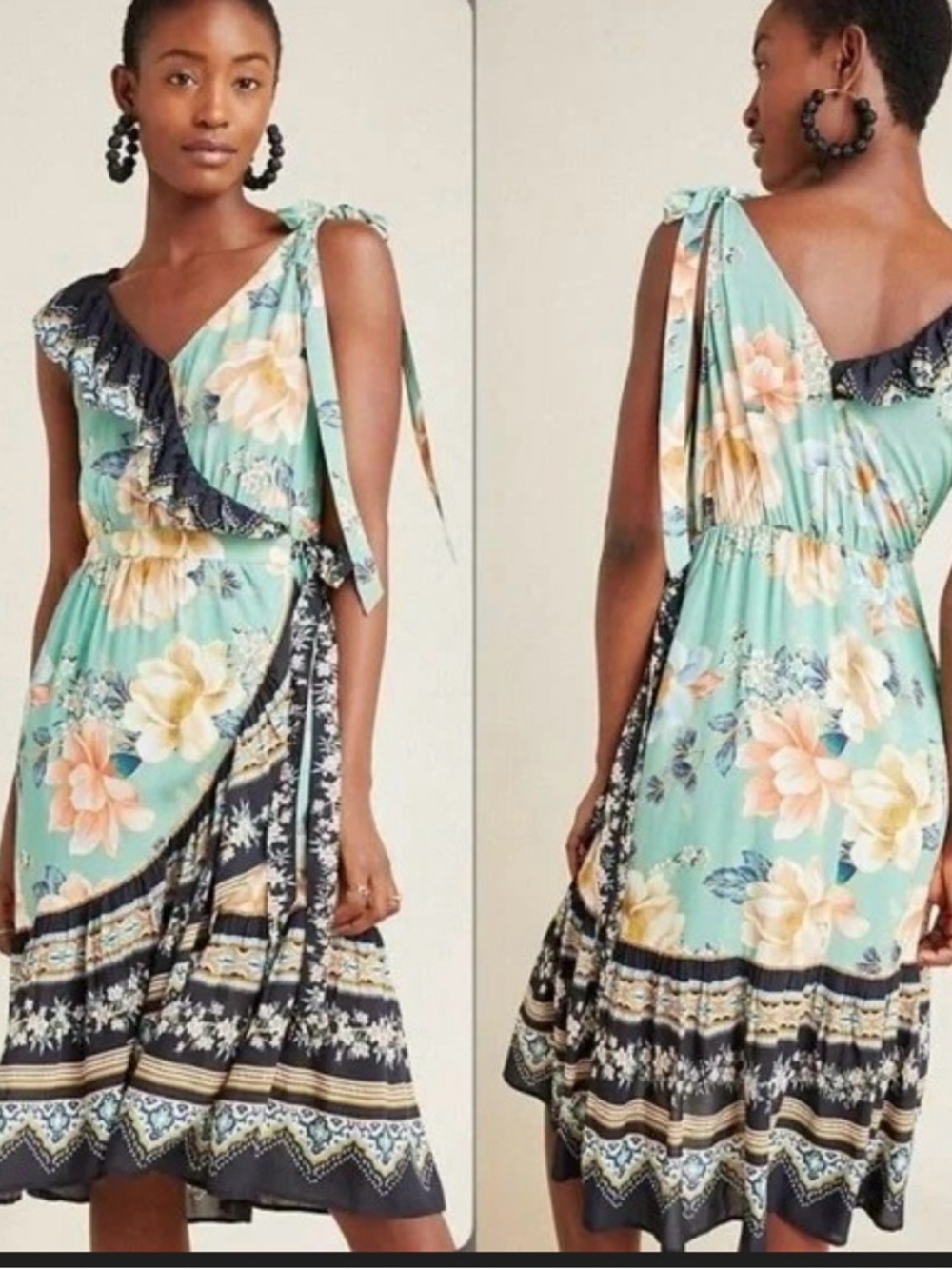 ANTHROPOLOGY Farm Rio Monica Wrap Dress